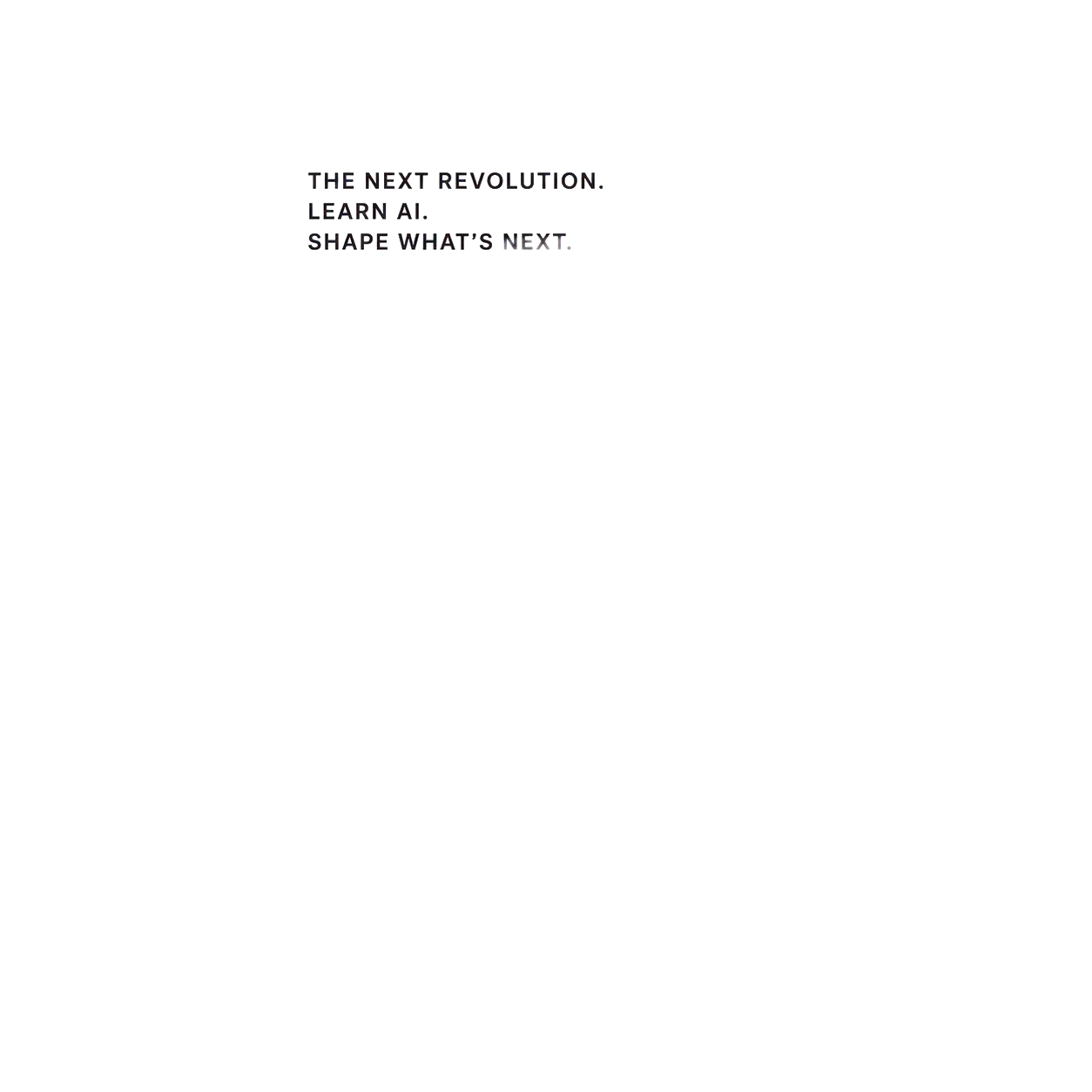 The next revolution. Learn AI. Shape what's next. A shift key and an AI key: start here, AI for everyone. Humaniti Academy.
